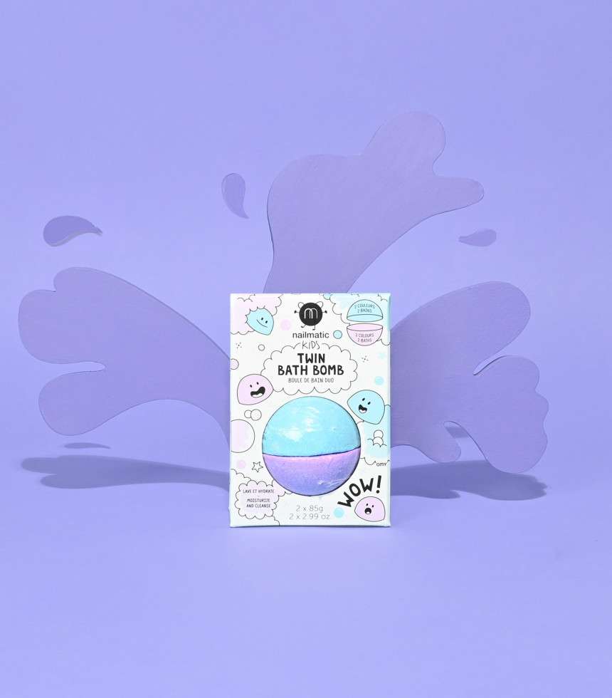 Boule de bain duo bleu et violet
