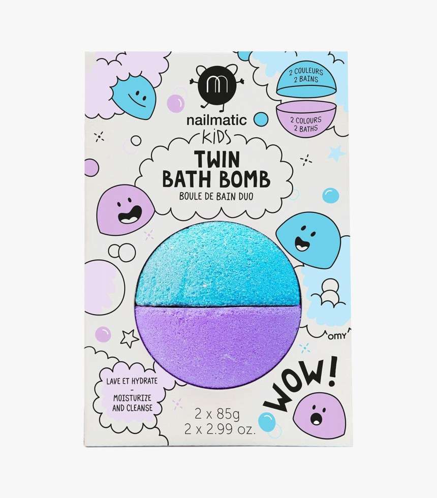Boule de bain duo bleu et violet