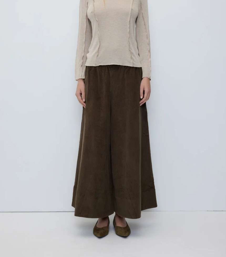 Pantalon Lobe velours côtelé kaki