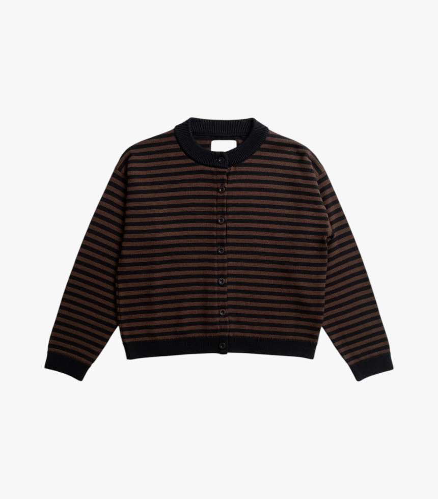 Cardigan Lynn rayures marron et noir