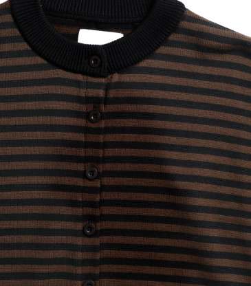 Cardigan Lynn rayures marron et noir