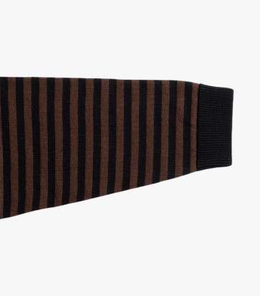 Cardigan Lynn rayures marron et noir