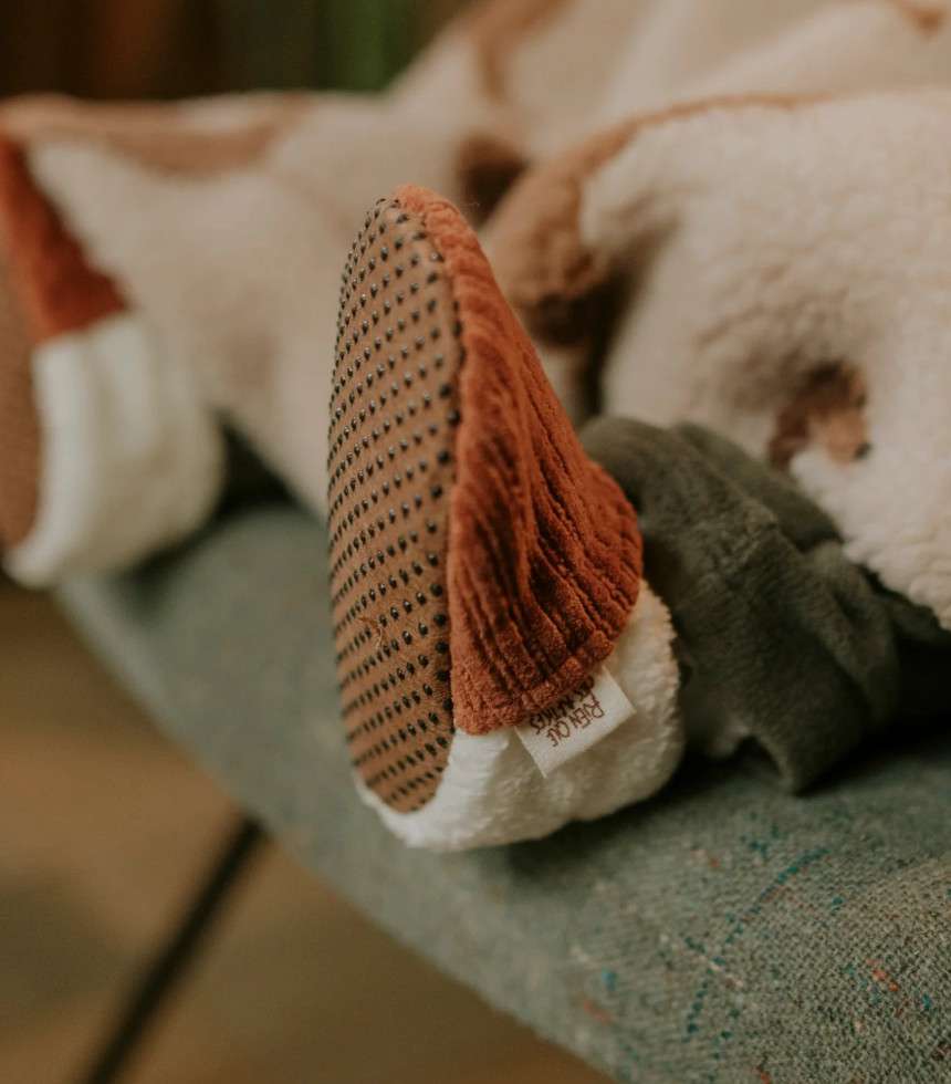 Chaussons velours paprika