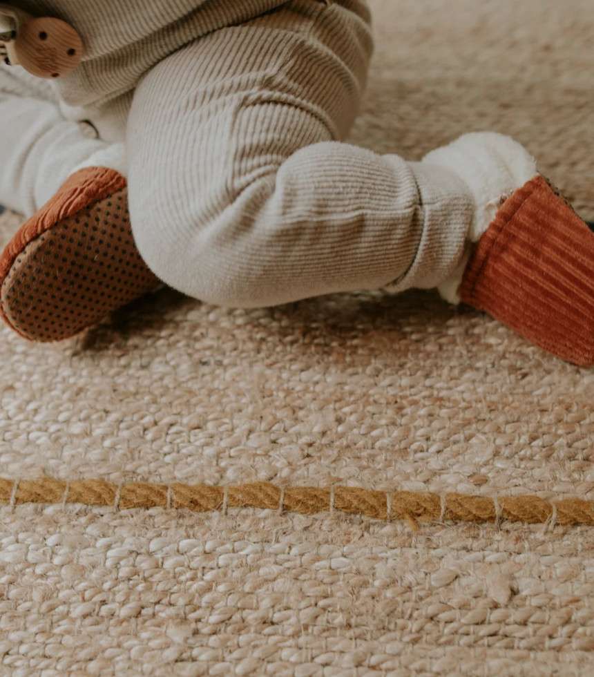 Chaussons velours paprika