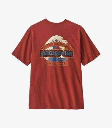 T-shirt Great Waves rouge...