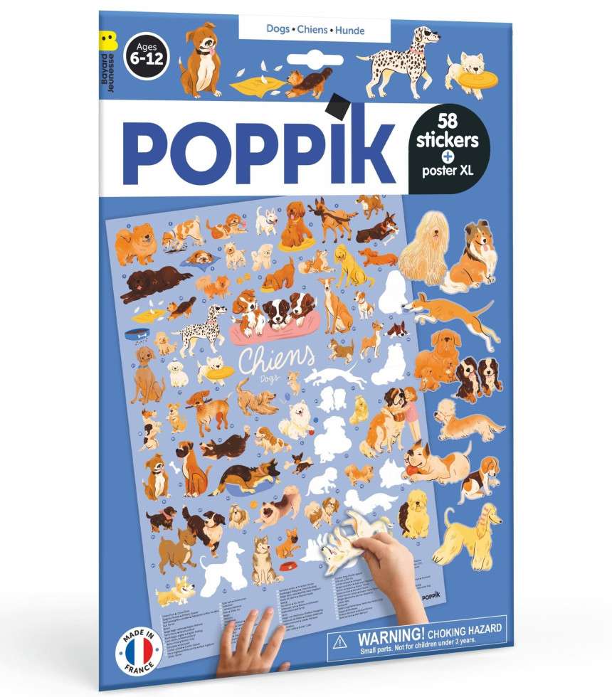 Poster à stickers chiens