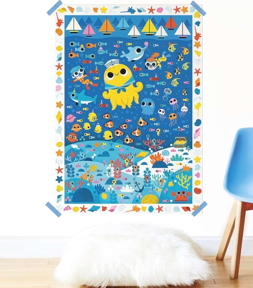 Poster à stickers mer