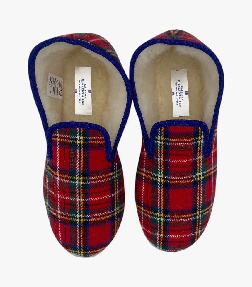 Charentaises Clairoix tartan rouge