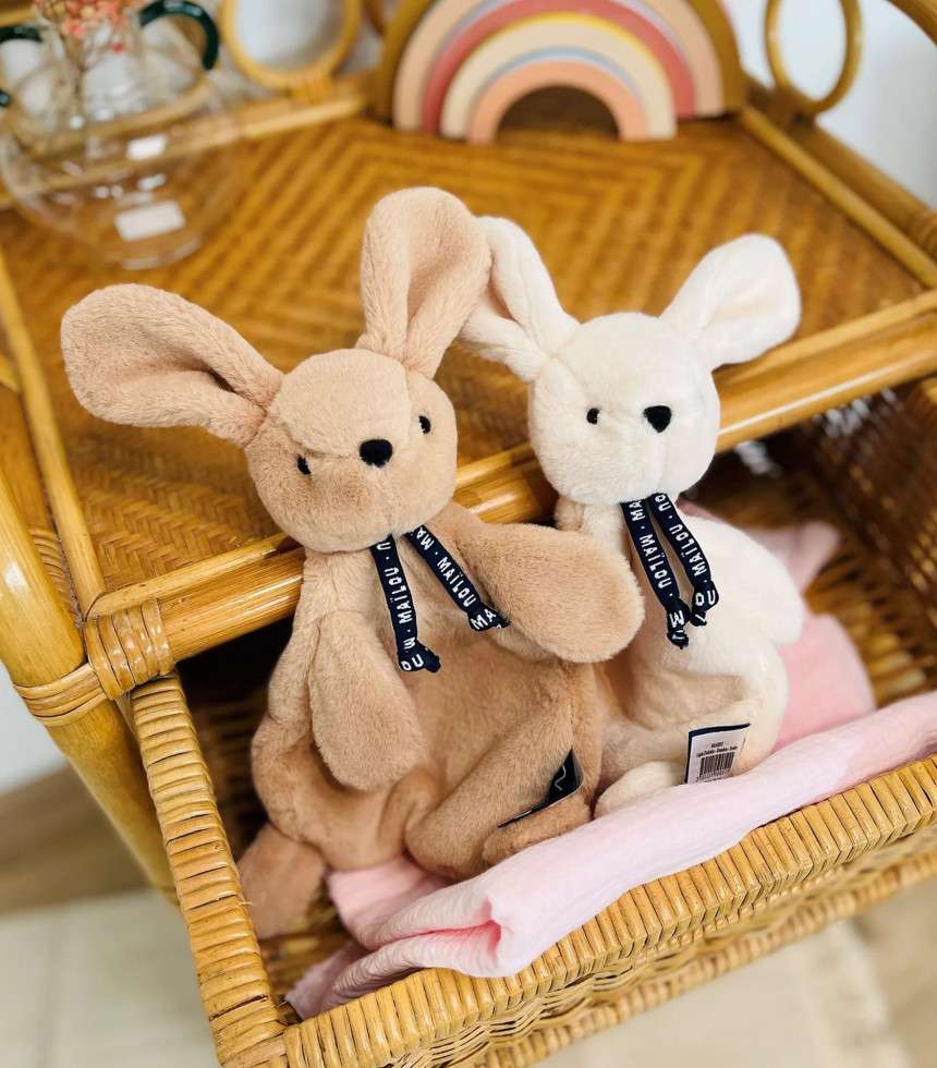 Doudou lapin Dorlotin beige
