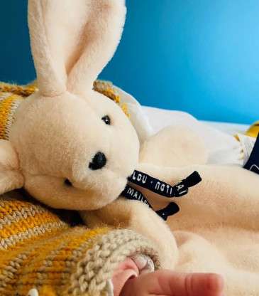 Doudou lapin Dorlotin beige