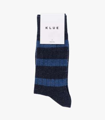 Chaussettes rayées bleu marine et bleu