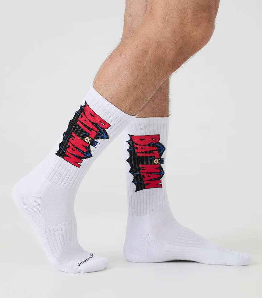 Chaussettes Athletic Batman blanc