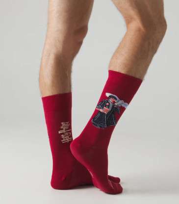 Chaussettes The Boy Who Lived burgundy