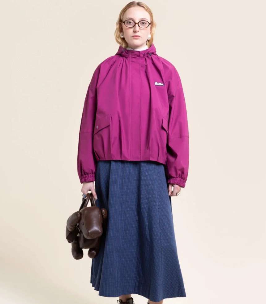 Veste imperméable Garance framboise