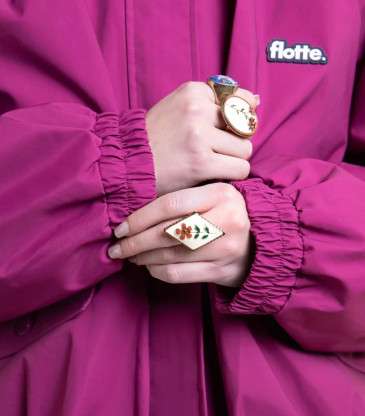 Veste imperméable Garance framboise