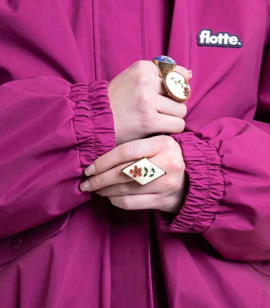 Veste imperméable Garance framboise