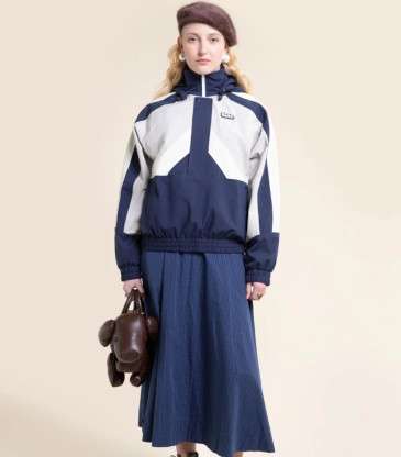 Veste imperméable Abbesses indigo craie
