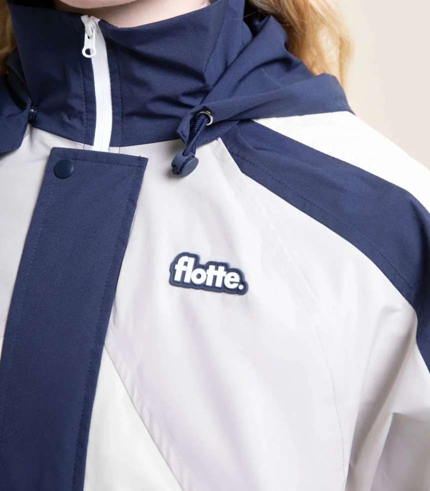 Veste imperméable Abbesses indigo craie
