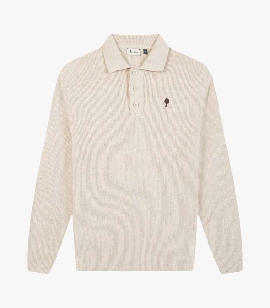 Pull col polo Aulnay écru