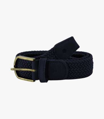 Ceinture tressée bleu marine