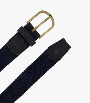 Ceinture tressée bleu marine