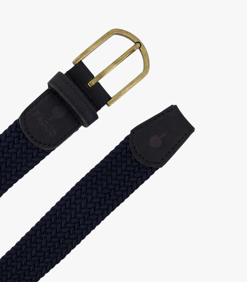 Ceinture tressée bleu marine