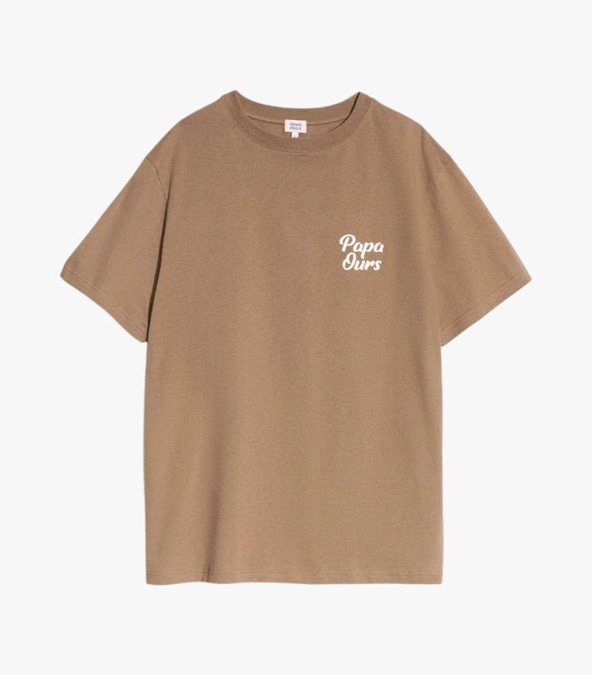 T-shirt Papa ours café