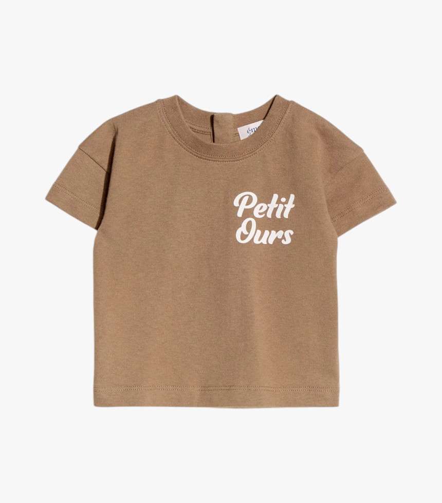 T-shirt Petit ours café