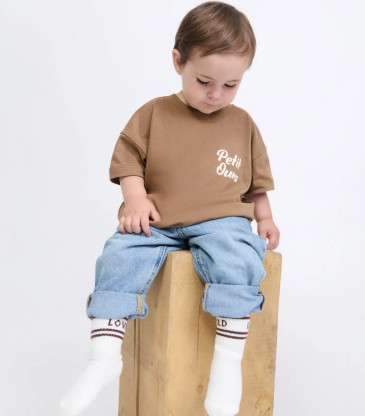 T-shirt Petit ours café
