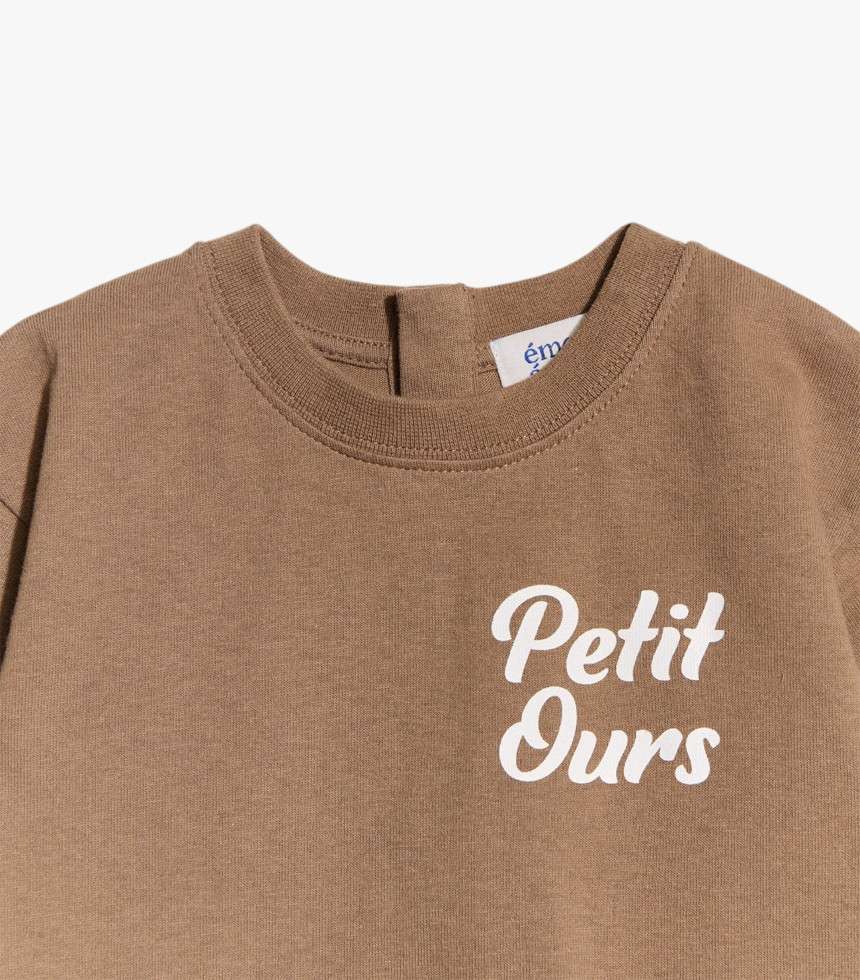 T-shirt Petit ours café