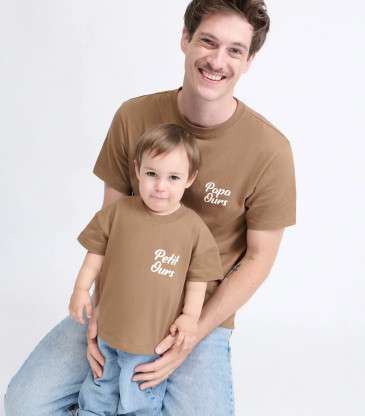 T-shirt Petit ours café