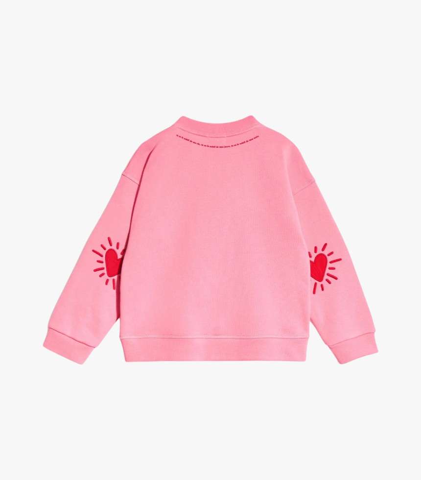 Sweat Cœur solaire coudières rose