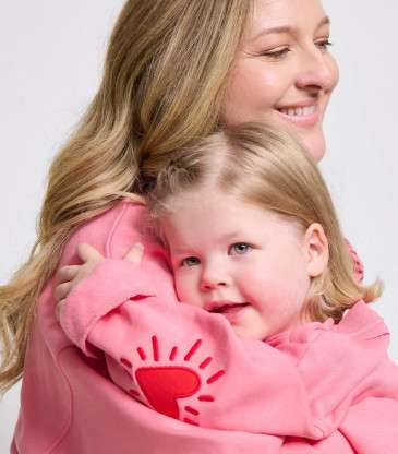 Sweat Cœur solaire coudières rose