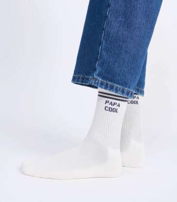 Chaussettes Papa cool écru