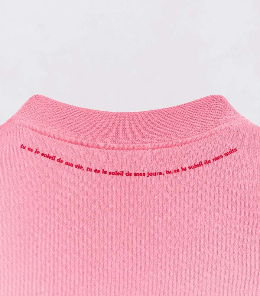 Sweat Cœur solaire coudières rose