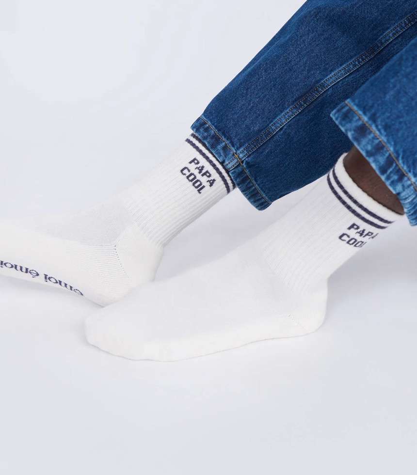 Chaussettes Papa cool écru