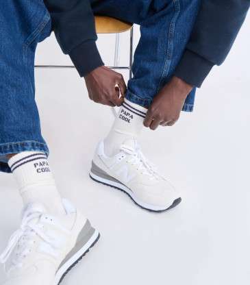Chaussettes Papa cool écru