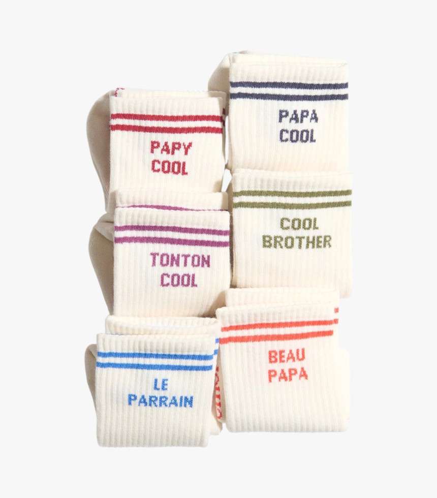 Chaussettes Papa cool écru