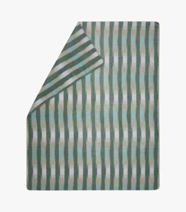 Plaid velours Savona vert rayé