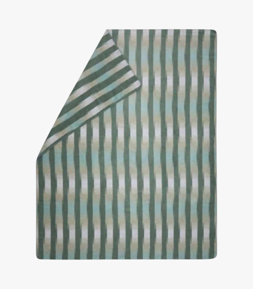 Plaid velours Savona vert rayé