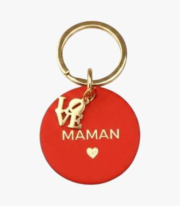 Porte-clés Heart Maman rouge