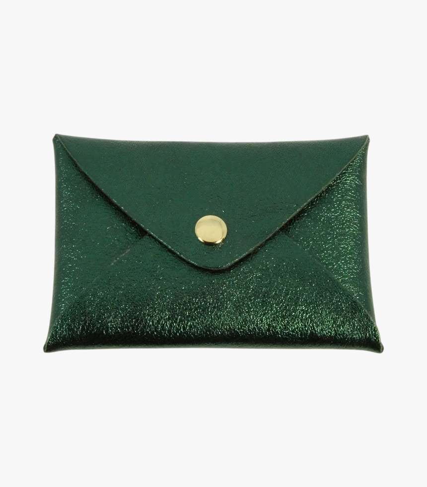 Porte-cartes Origami Serpent vert sapin