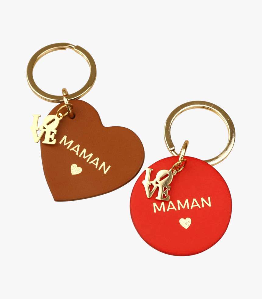 Porte-clés Heart Maman rouge