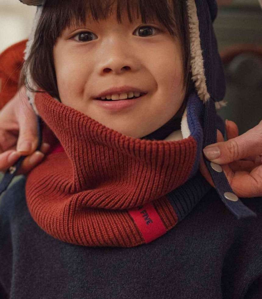 Snood tricolore High Five bleu