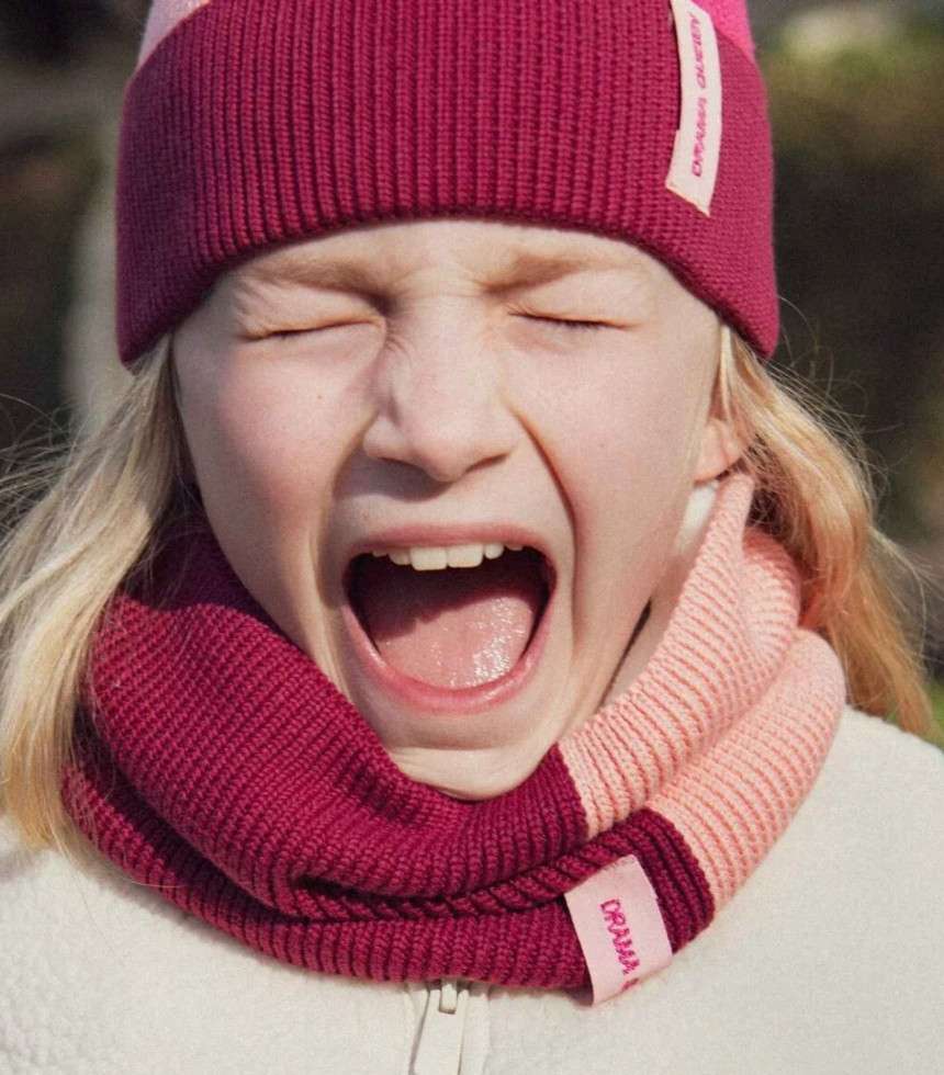Snood tricolore Drama Queen fuchsia