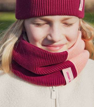 Snood tricolore Drama Queen fuchsia