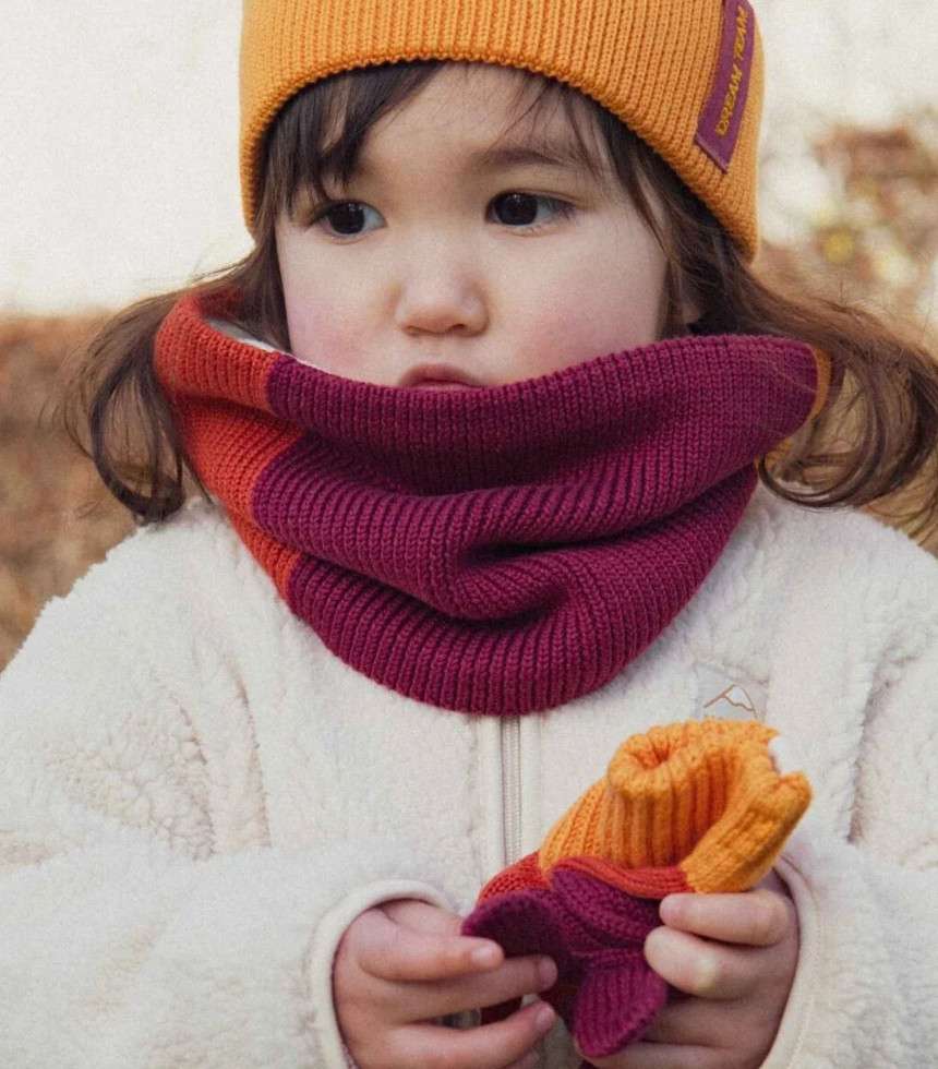Snood tricolore Dream Team marron