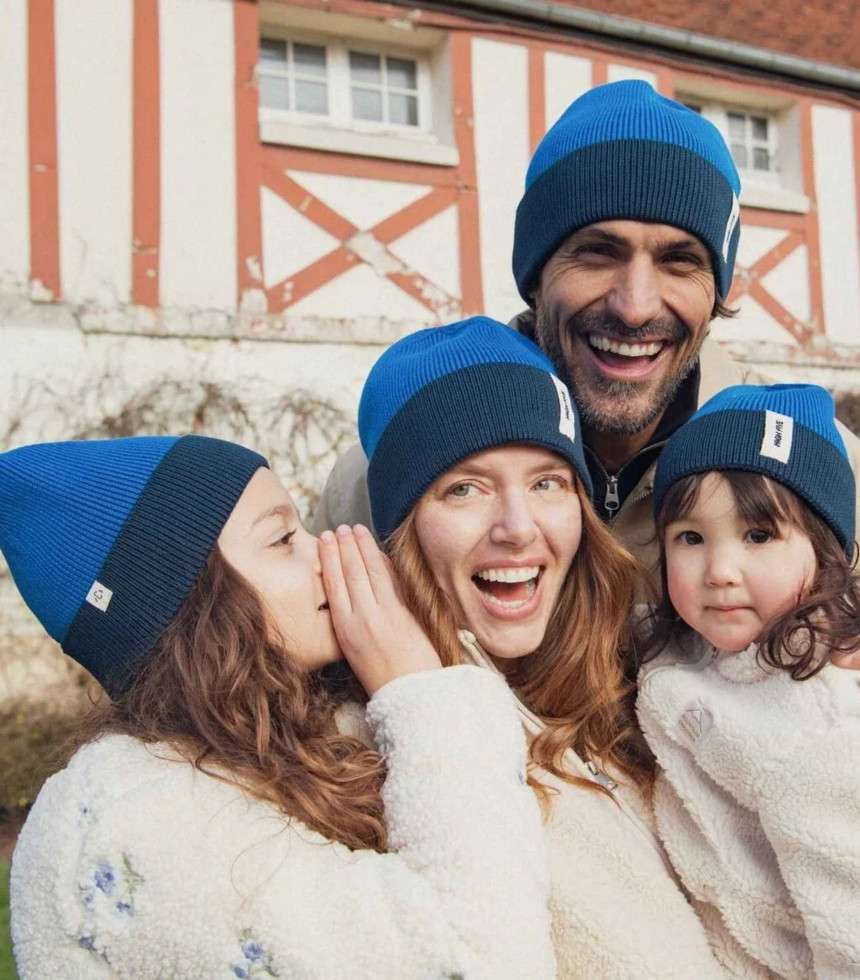 Bonnet bicolore High Five bleu