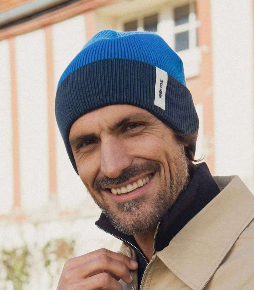Bonnet bicolore High Five bleu