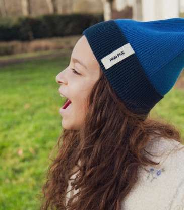 Bonnet bicolore High Five bleu